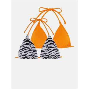 Sada dvou dámských horních dílů plavek v oranžové a bílé barvě DORINA Avalon obraz