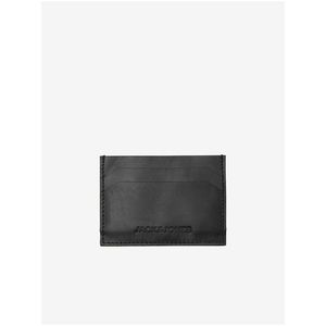 Černé pánské kožené pouzdro na kreditní karty Jack & Jones Side - Pánské obraz