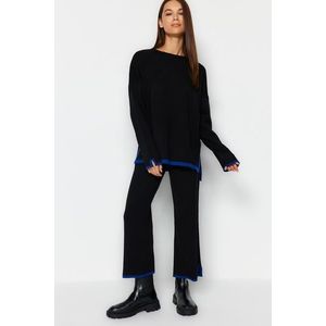 Trendyol Black Wide fit Contrast Colored Knitwear Top-Upper Set obraz