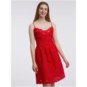 Červené dámské krajkové šaty ORSAY obraz