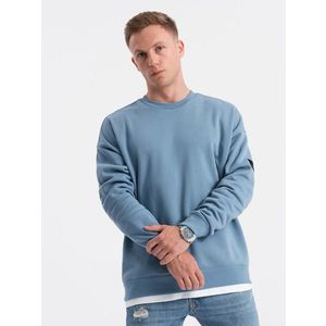 Ombre Men's hoodless sweatshirt - blue obraz