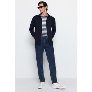 Trendyol Navy Blue Essential Fit Jeans Denim Trousers obraz