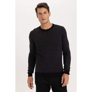 DEFACTO Pletený svetr s kulatým výstřihem Standard Fit obraz
