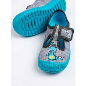 Shelvt Gray slippers for kindergarten for a boy 3F obraz