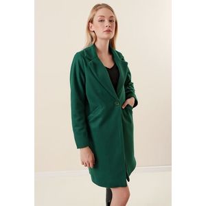 Bigdart 9085 Kašmírový kabát - Smaragdově zelená obraz