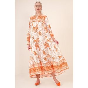 Bigdart 1947 vzorované šaty s hidžábem - oranžové obraz