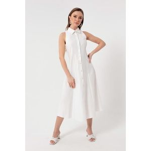 Lafaba Dámské šaty s bílou košilí a límečkem obraz