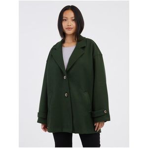 Tmavě zelený dámský kabát Noisy May Alicia - Dámské obraz