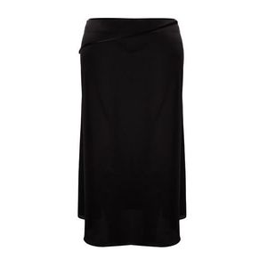 Trendyol Curve Black Satin Skirt With Accessory Detail obraz