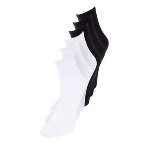Trendyol Black & White 6 Pack Cotton Ribbed Knitted Socks obraz
