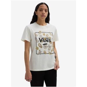 Krémové dámské tričko VANS Trippy Floral - Dámské obraz