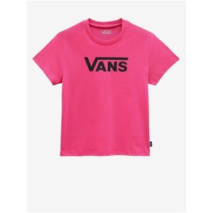 Tmavě růžové holčičí tričko VANS Flying Crew Girls - Holky obraz