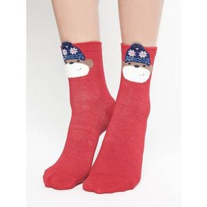 Socks with application monkey in a hat with red stars obraz