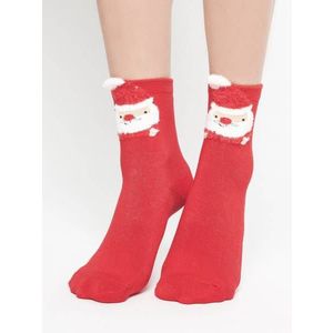 Socks with Santa Claus application red obraz