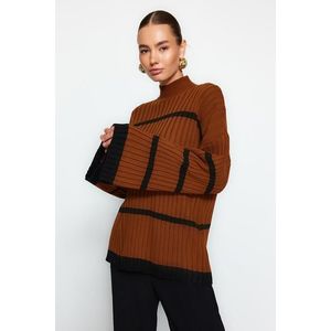 Trendyol Cinnamon Oversized Knitwear Sweater obraz