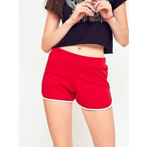 Sports shorts with contrasting trimming red obraz