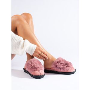 Women's pink comfortable Shelvt slippers obraz