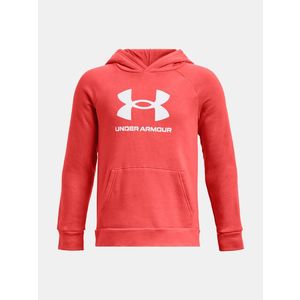 Under Armour Mikina UA Rival Fleece BL Hoodie-RED - Kluci obraz