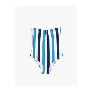 Koton Strapless Swimwear With Window Detailed Geometric Accessories. obraz