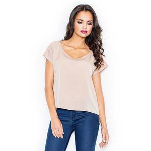 Asymmetrical blouse Figl beige obraz