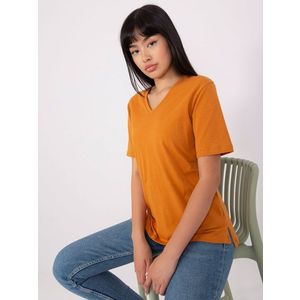 Tmavě oranžové basic tričko obraz