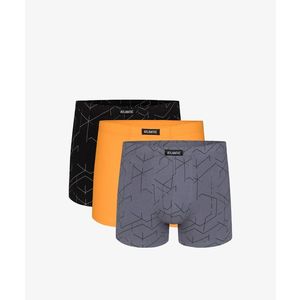 Pánské boxerky ATLANTIC 3Pack - černé/žluté/šedé obraz