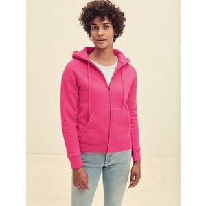 Pink Zippered Sweatshirt Fruit Of The Loom obraz