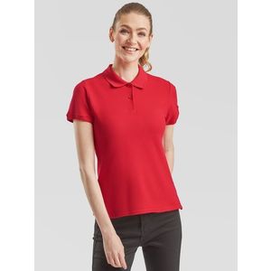 Polo Fruit of the Loom Red Women's T-shirt obraz