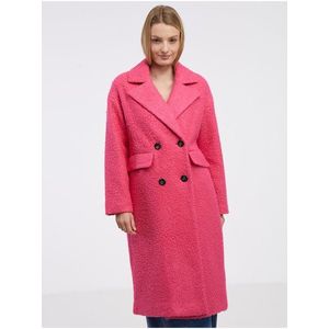 Tmavě růžový dámský kabát ONLY Valeria - Dámské obraz