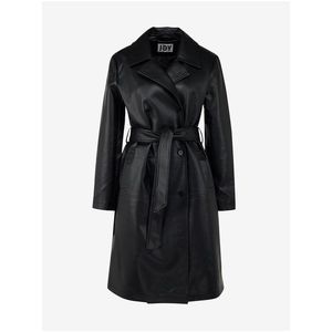 Černý dámský koženkový kabát JDY Vicos - Dámské obraz