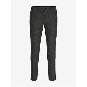 Tmavě šedé pánské kalhoty s příměsí vlny Jack & Jones Franco obraz