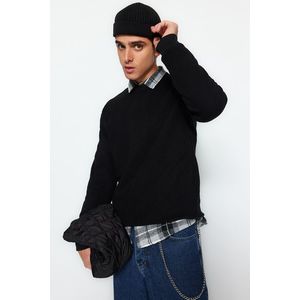 Trendyol Limited Edition Black Regular/Real Fit Premium Soft Touch Sweatshirt obraz