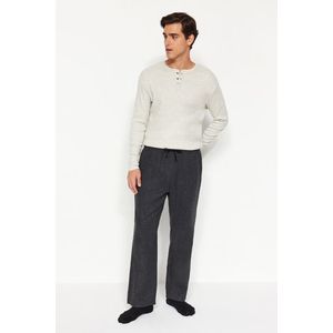 Trendyol antracitové pohodlné tkané pyžamové kalhoty obraz