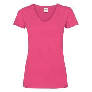 V-neck Women's Pink Valueweight Fruit of the Loom obraz