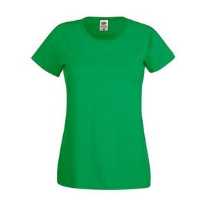 Green Women's T-shirt Lady fit Original Fruit of the Loom obraz