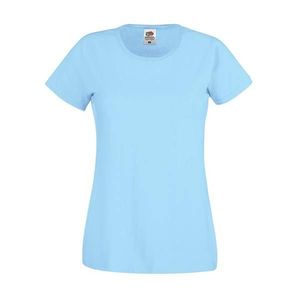 Blue Women's T-shirt Lady fit Original Fruit of the Loom obraz