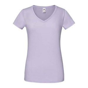 Lavender Women's T-shirt Iconic Vneck Fruit of the Loom obraz