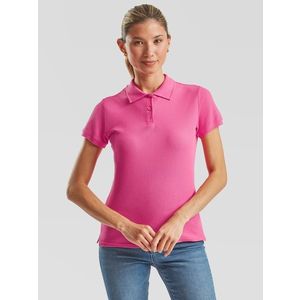 Polo Fruit of the Loom Pink Women's T-shirt obraz