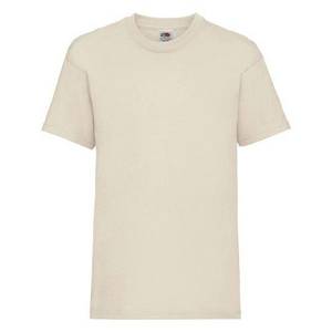 Beige Baby Cotton T-shirt Fruit of the Loom obraz