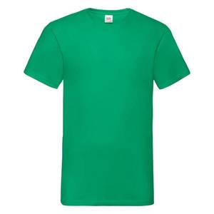 Zielona koszulka męska Valueweight V-Neck Fruit of the Loom obraz