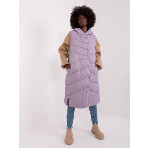 Světle fialová dlouhá vesta s kapucí SUBLEVEL obraz