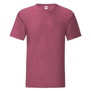 Burgundy men's t-shirt in combed cotton Iconic with sleeve Fruit of the Loom obraz