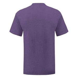Purple men's t-shirt in combed cotton Iconic sleeve Fruit of the Loom obraz