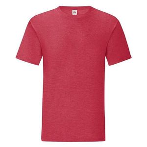 Red men's t-shirt in combed cotton Iconic with Fruit of the Loom sleeve obraz