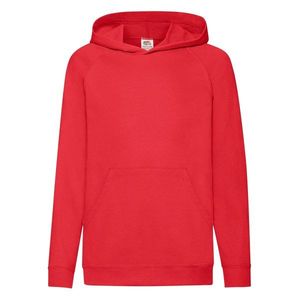 Red children's hoodie Fruit of the Loom obraz