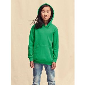 Green children's sweatshirt Classic kangaroo Fruit of the Loom obraz