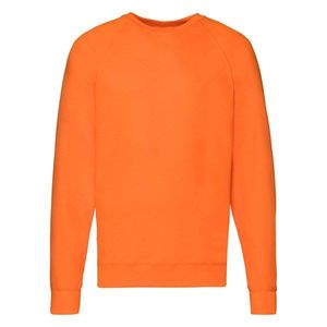 Orange Men's Sweatshirt Lightweight Raglan Sweat Fruit of the Loom obraz