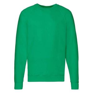 Green Men's Sweatshirt Lightweight Raglan Sweat Fruit of the Loom obraz