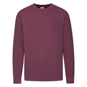 Burgundy Men's Sweatshirt Lightweight Set-in-Sweat Sweat Fruit of the Loom obraz
