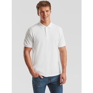 White Men's T-shirt Iconic Polo 6304400 Friut of the Loom obraz